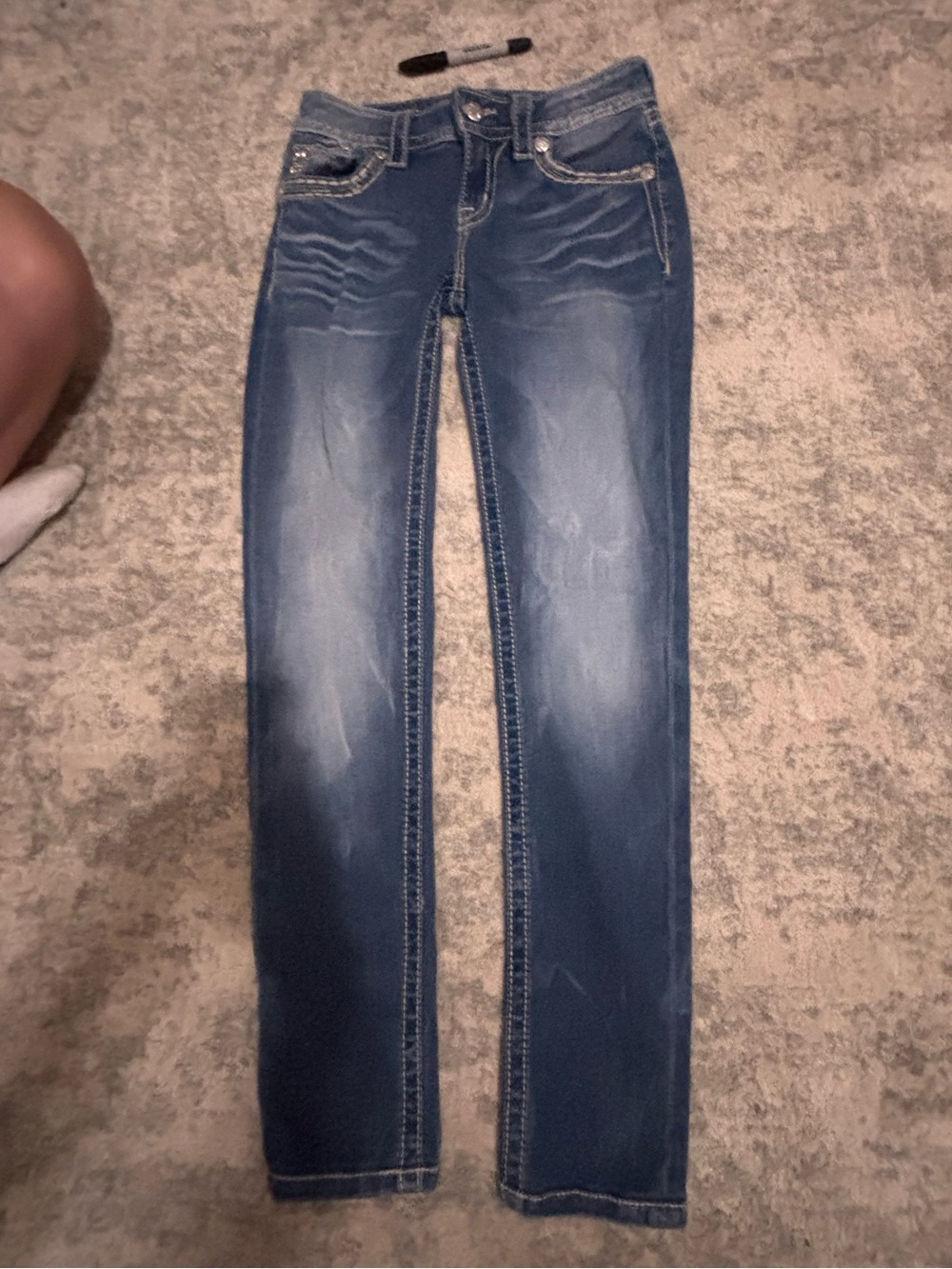 Miss Me Women's Faded Blue Skinny Jeans